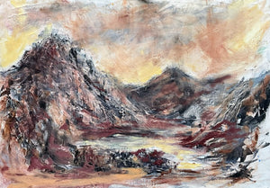 Braslun olew / Oil sketch, Tryfan