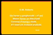 Load image into Gallery viewer, O.M.Roberts - Englyn
