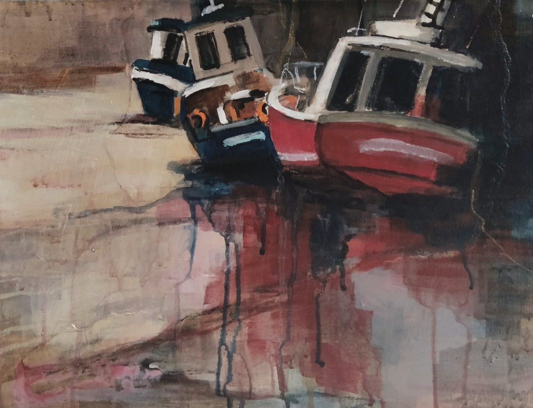 Cychod yng Nghemaes / Boats at Cemaes