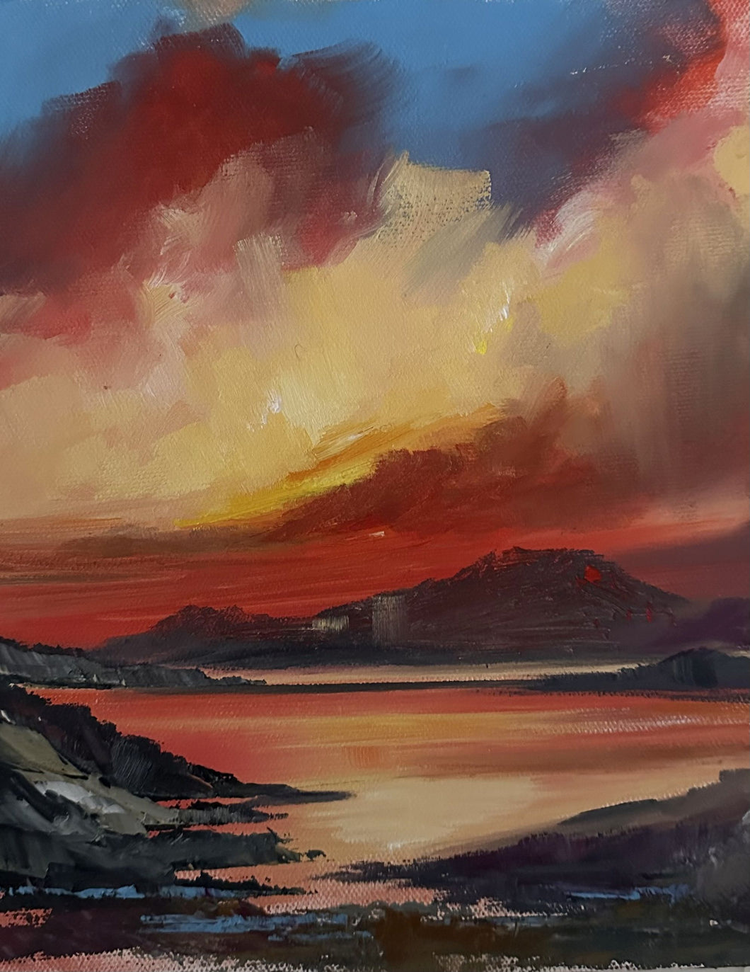 Ynysoedd Dan Gymylau Machlud / Isles Under Sunset Clouds