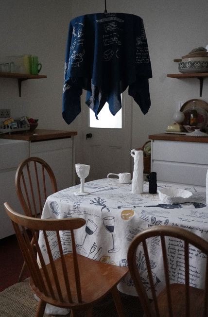 Cysgod Lamp Indigo / Indigo Lampshade