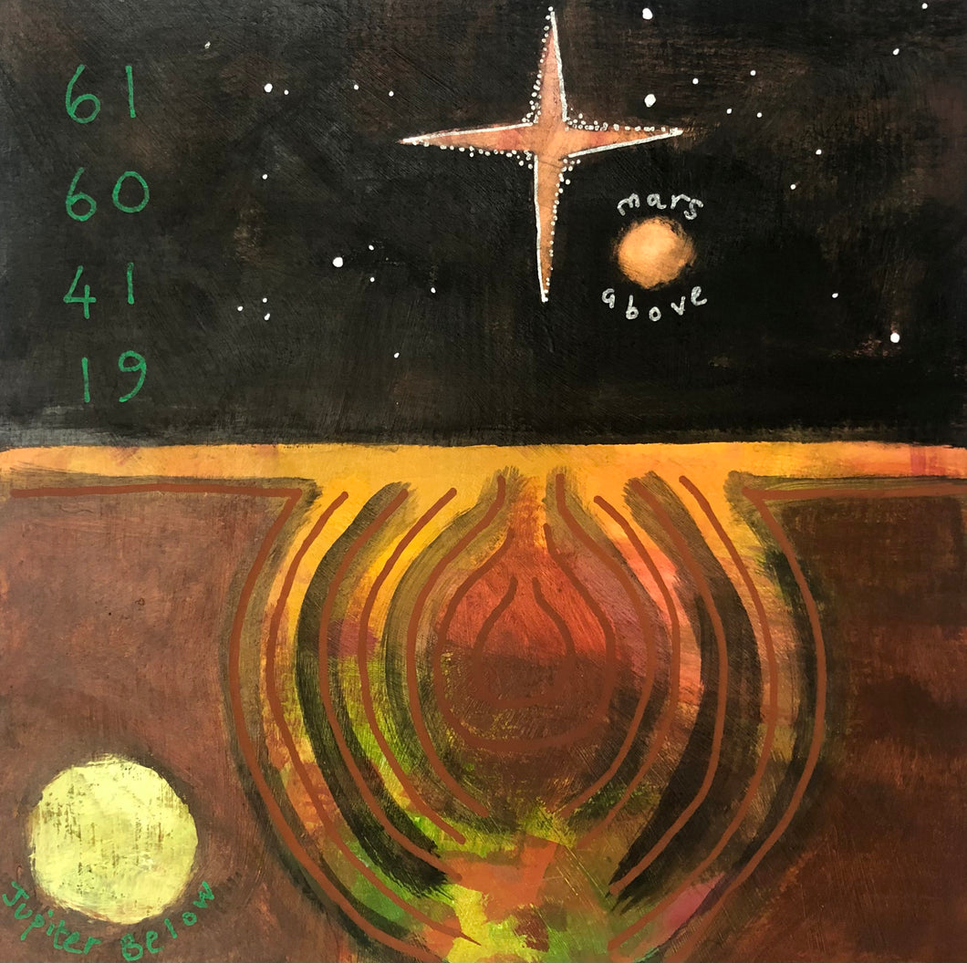 Mawrth Uchod, Iau Isod - Ceidwaid yr Olwyn / Mars Above, Jupiter Below - Keepers  of the Wheel