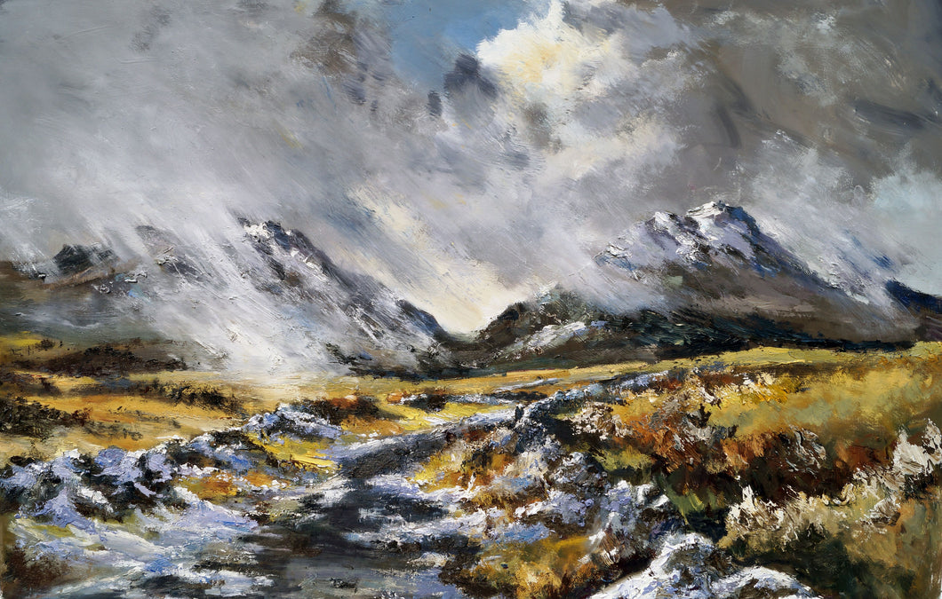Cawod Eira yn y Rhinogydd / Snow Shower in the Rhinogs