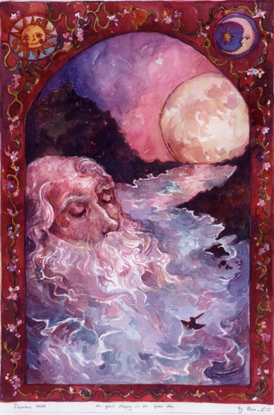 Y Cawr yn cysgu yn y môr gwyrdd / The Giant sleeping in the green sea