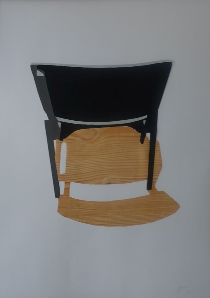 Nid cadair bren yw hon (heb ffram) / This is not a wooden chair (unframed)